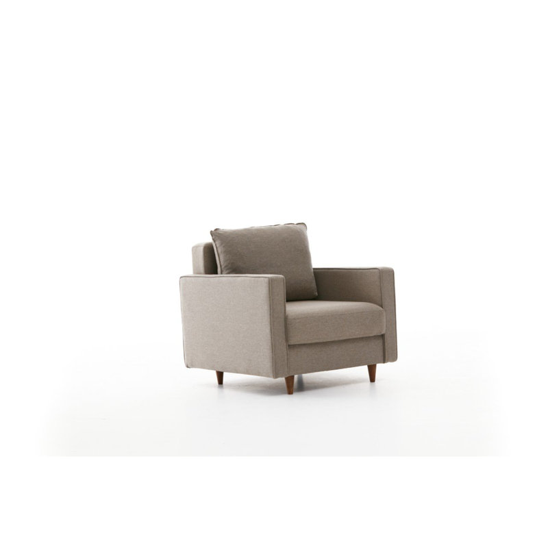 Fauteuil en polyester 33,46 po Darron, Polyester crème