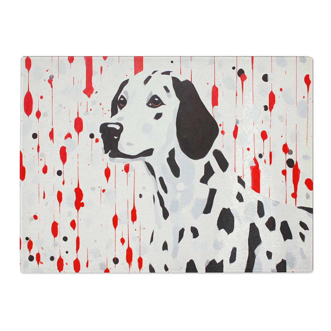Dalmatian Minimalism  Glass Chopping Board