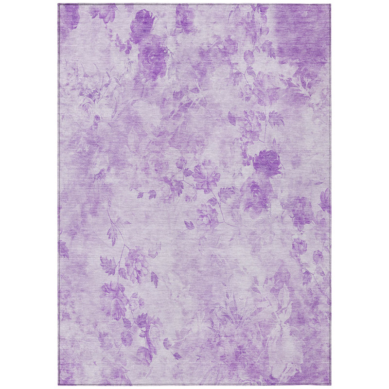 Alta Washable Floral Indoor / Outdoor Rug, Rectangle 10' x 14'