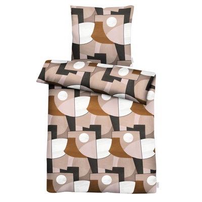 Cotton Geometric Shapes Duvet Cover Set with Pillowcases Included
