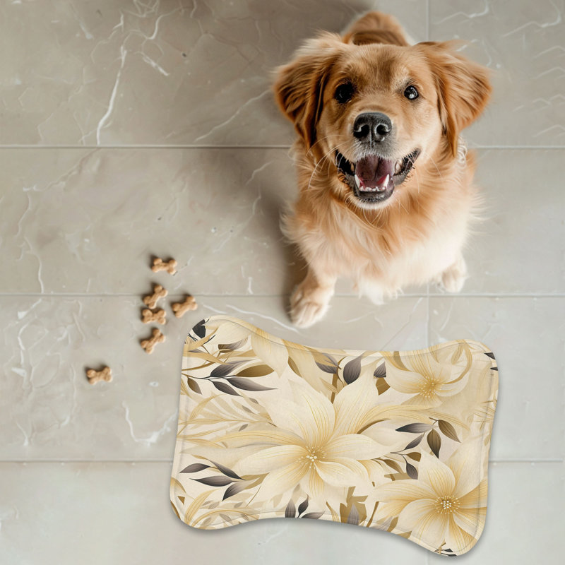 Tapis neutre à feuilles - 1 pièce