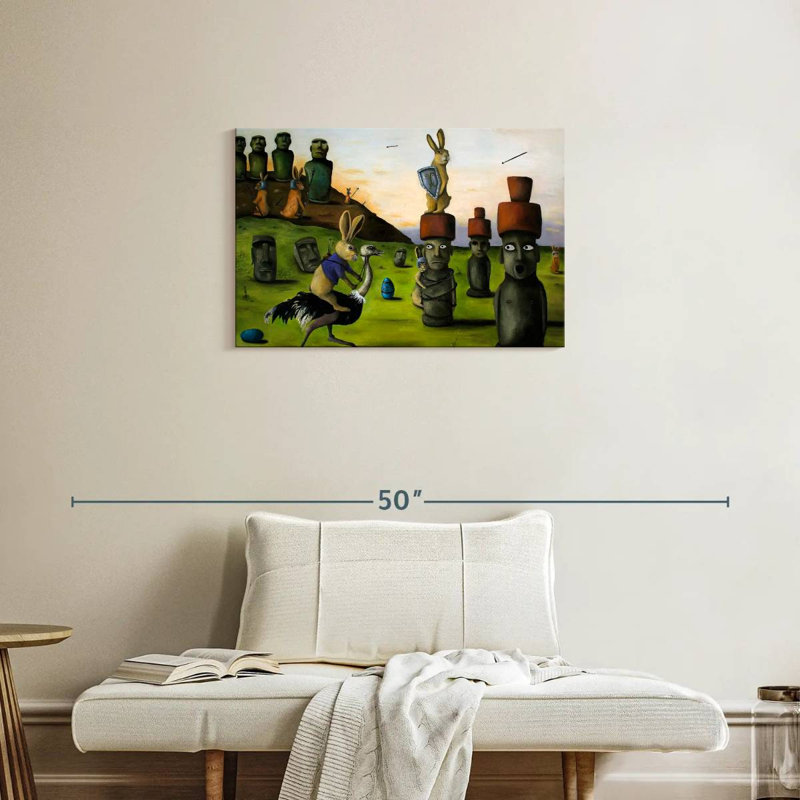 Battle Over Easter Island, 20" H x 30" W
