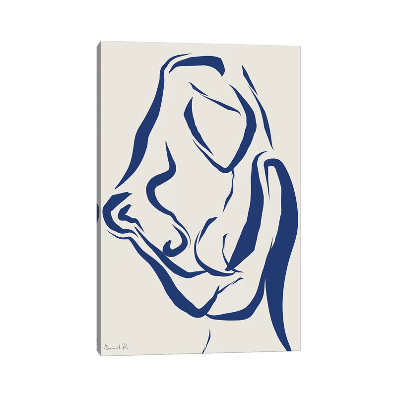 Nude Navy I by Dan Hobday - Wrapped Canvas Print, 20.32 cm H x 30.48 cm W