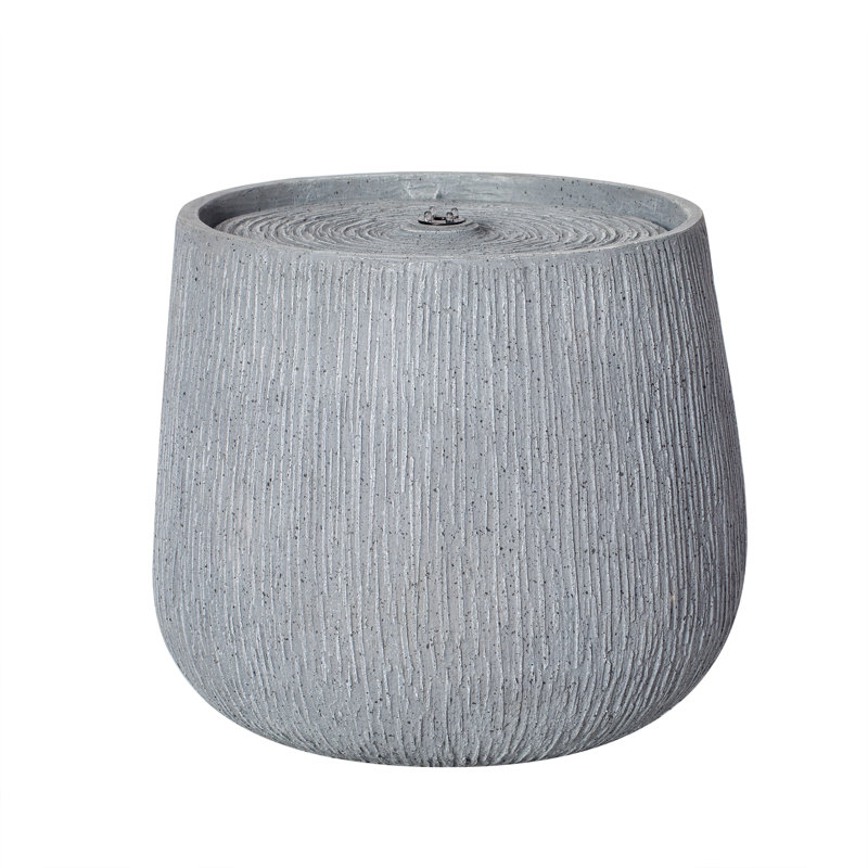 Gray Polyresin Outdoor Water Fountain