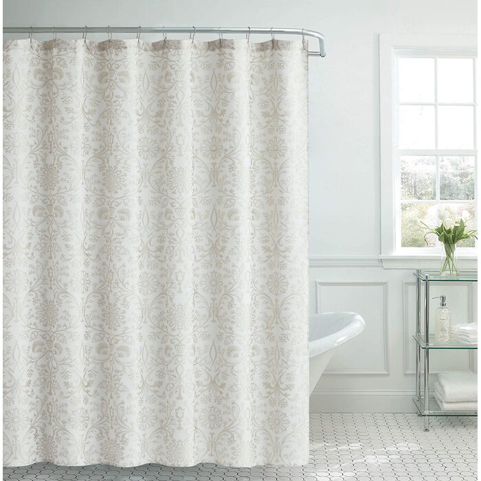 Laura Ashley Tinsley Damask Shower Curtain | Wayfair