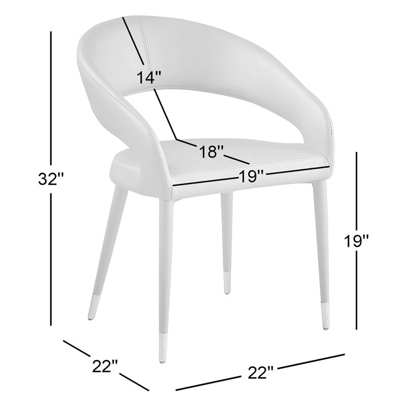 Crowson 19'' H Faux Leather Upholstered Armchair, Cream