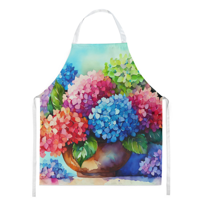 Hortensias en tablier aquarelle