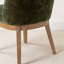 Chaises de salle à manger à dossier haut, revêtues de chenille, avec pieds en bois massif, hauteur d'assise de 45,7 cm (18 pouces).-857455839