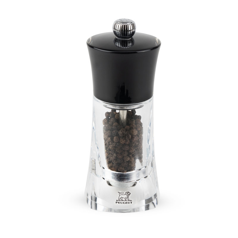 Peugeot Molene Black Acrylic Pepper Mill, 5.5-Inch