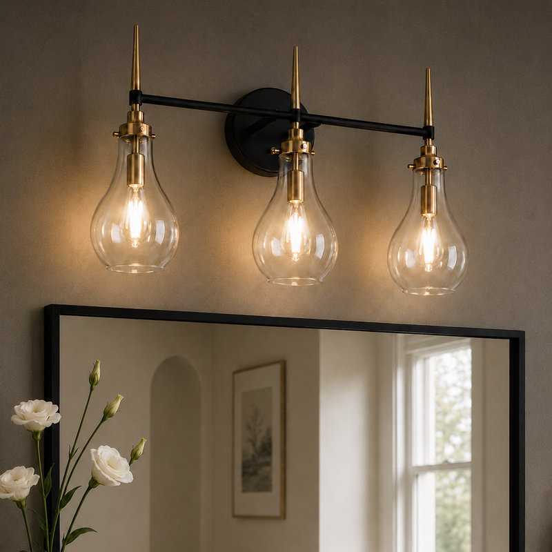 Hooman Dimmable Vanity Light Armed Sconce, 3