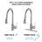 Efficient Pull Down Sprayer Stainless Steel Modern Kitchen Sink Faucet