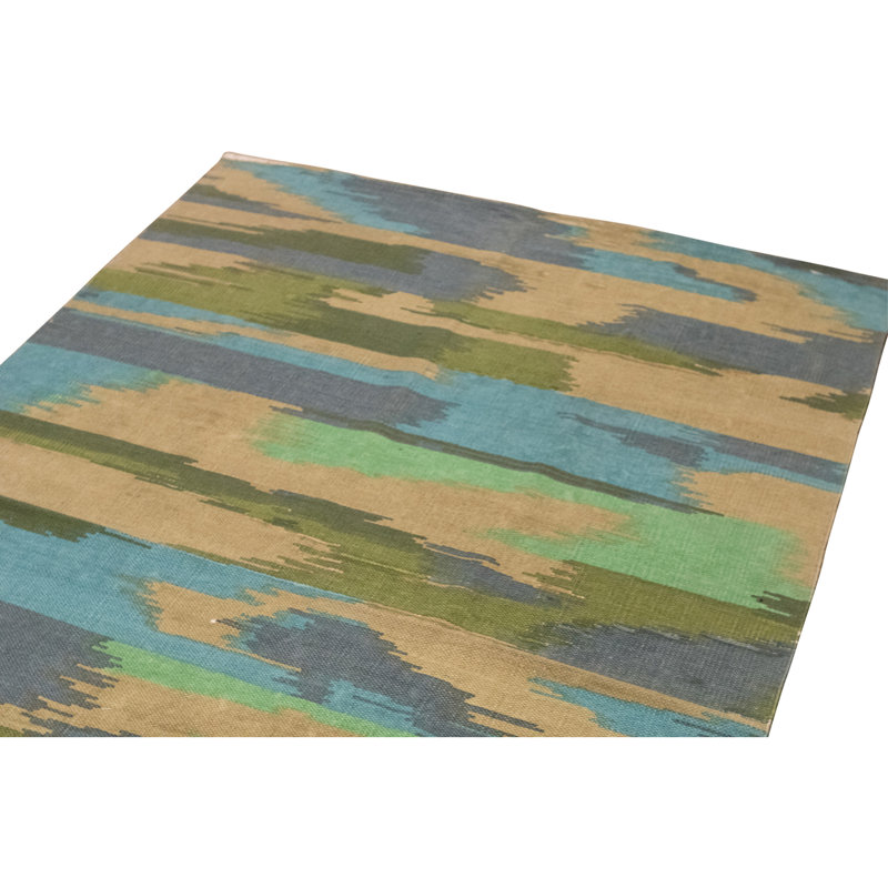 Flatweave Wool Area Rug in Multi