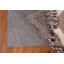 Tapis beige / brun en laine noué à la main de conception unique 5 pi 8 po x 7 pi 8 po
