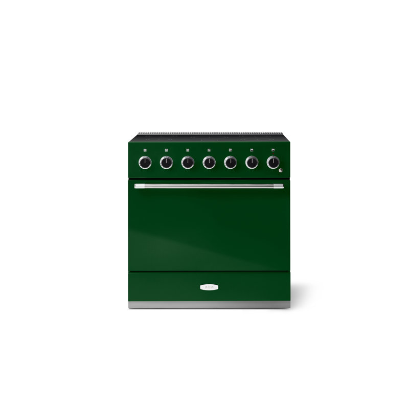 AGA Mercury 36"W. 4.5 Cu.Ft. Freestanding Induction Convection Range with Brushed Nickel Trim, Cornwall Green