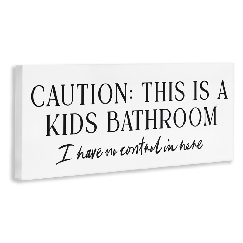 Toile pour salle de bain sans contrôle pour enfants, design par lettré et doublé, H 20 po x l 48 po