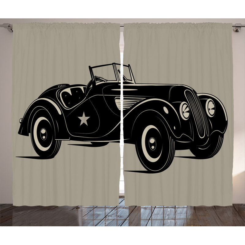 Cars Semi-Sheer Rod Pocket Curtain Panels, 54" x 90"