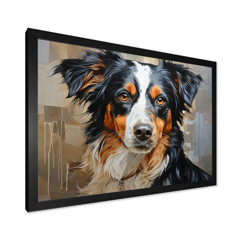 Charisme canin mâle sur un mâle, Cadre simple noir, H 24 po x l 32 po x P 1 po