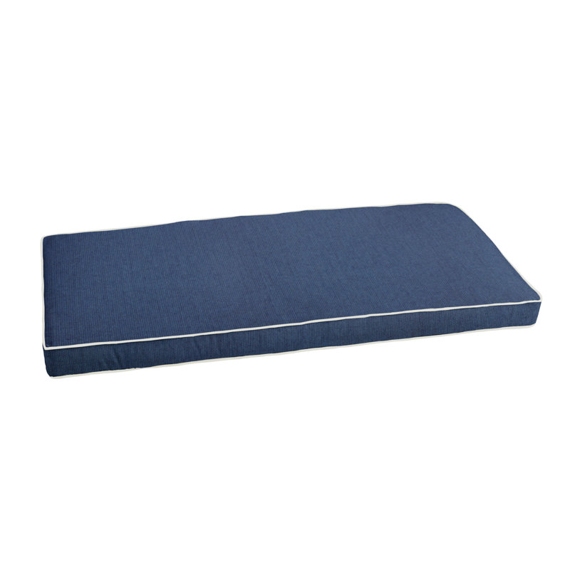 Sunbrella Outdoor Bench Seat Cushion, 2" H x 43" W x 18" D, Canvas Navy Sunbrella® Canvas