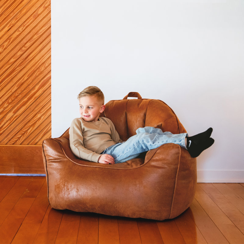 Fauteuil à billes Big Joe Hug pour adolescents et adultes, Polyester caramel