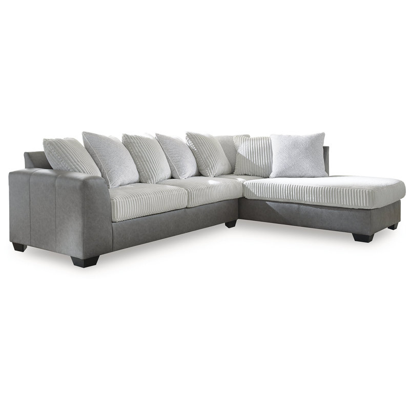 Canapé modulaire 2 pièces avec méridienne Eastleigh, Orienté à droite