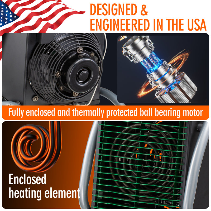 DR. INFRARED HEATER Greenhouse Garage Workshop Infrared Heater, 3000 W / 220 V / 12.5 Amps