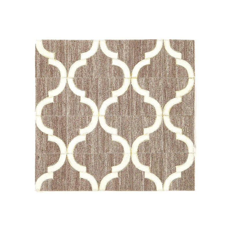 Beige Modern Cowhide Rug Sample 2'x 2'