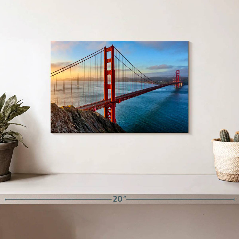 Célèbre pont Golden Gate de Tergel, H 8 po x l 12 po