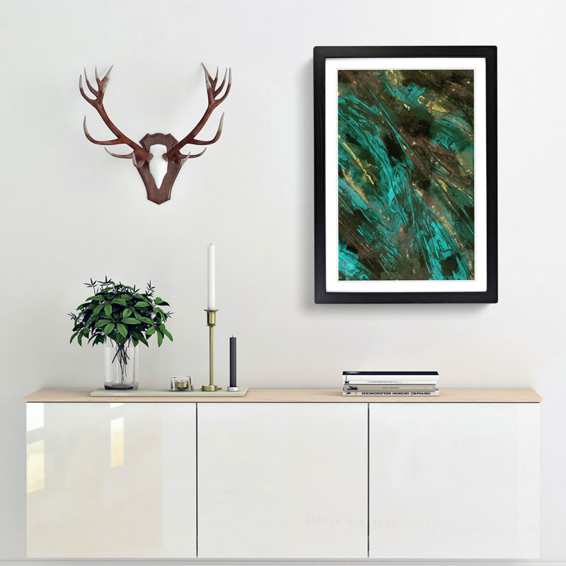 It Takes Two in Abstract - Picture Frame Graphic Art Print, Black Framed, 36cm H x 27cm W x 2cm D