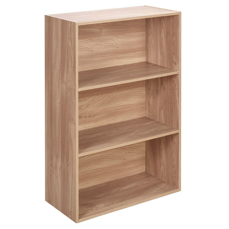 Tahura 90cm H x 60cm W Solid Wood Ladder Bookcase, Oak