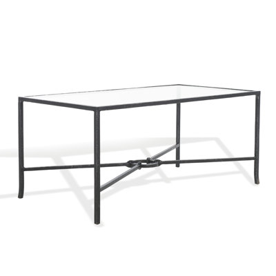 Tauri Markley Forged Metal Rectangle Coffee Table 