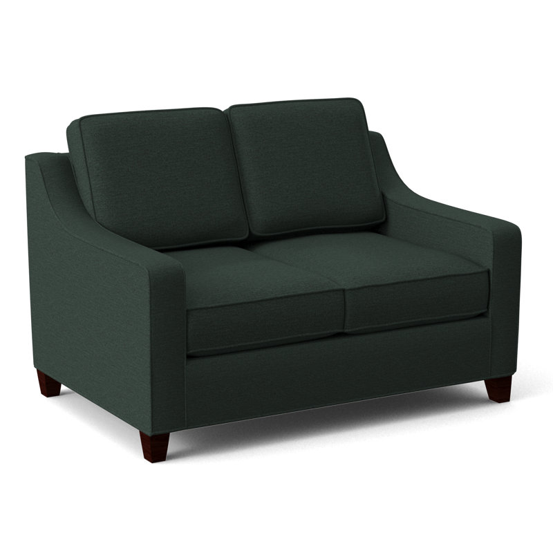 Clark 54" Square Arm Sofa Bed, Ridgecrest Putty, Empire Mahogany