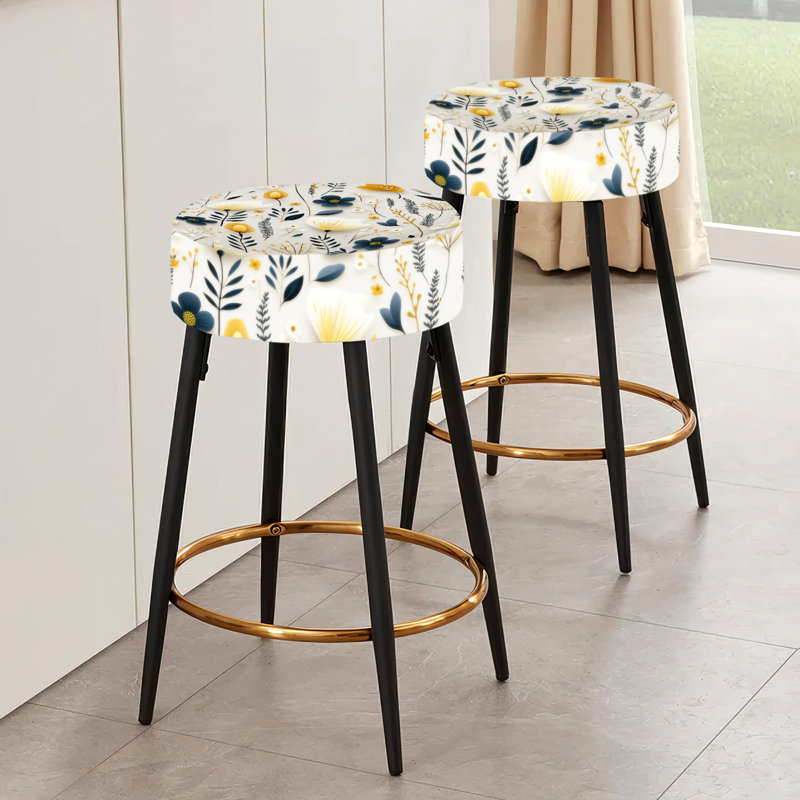 Ensemble de 2 tabourets de bar Beige Begonia Botanicals