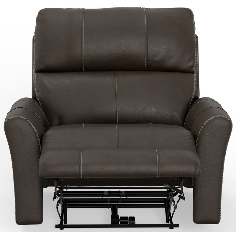 Fauteuil inclinable électrique en cuir fleur Seibert avec appui-tête réglable Seibert, Brun
