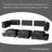 Modern Black Corduroy Modular Sectional Sofa, 107.5 Inch Comfy 4-Seat Upholstered Couch Sleeper Sofa With Soft Pillows Backrest and Deep Seat for Living Room and Office-1976868671-1975901881