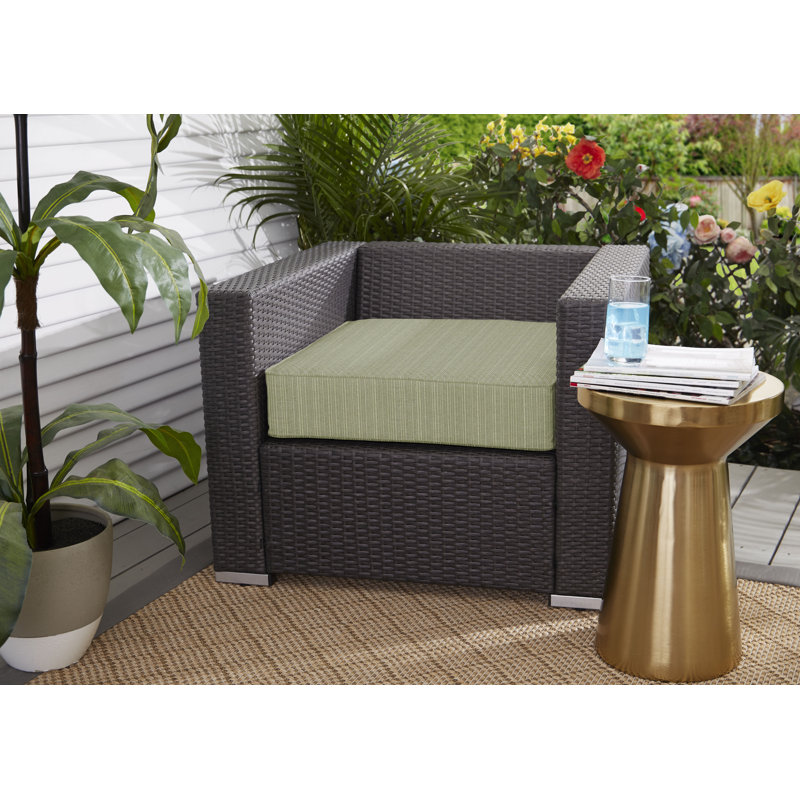 Sunbrella Outdoor 5'' Seat Cushion, 5" H x 30" W x 27" D, Dupione Laurel Sunbrella