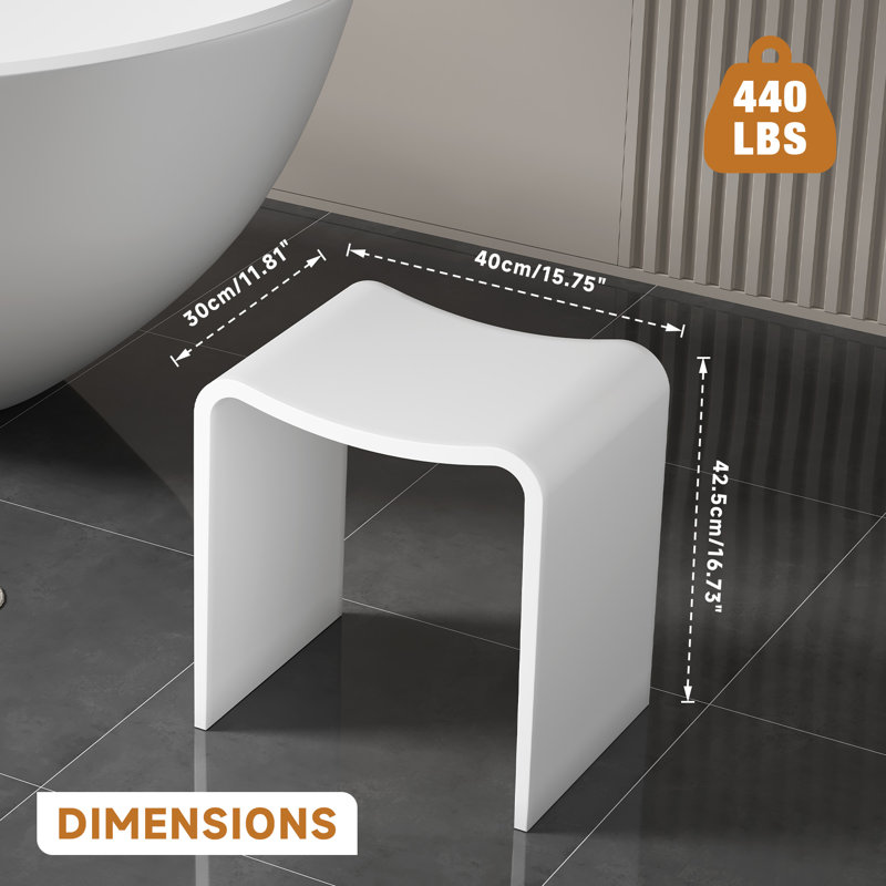 15.7 in. W Plastic / Acrylic Shower Bench