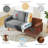 Norelia 68 "Square Arm Corduroy Sofa Solid Wood Frame with Pocket Spring Cushion-1945754497