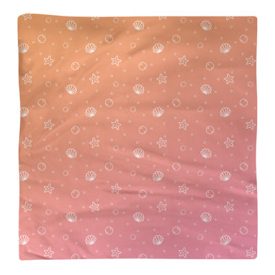 Serviette en coton à motif coquillage