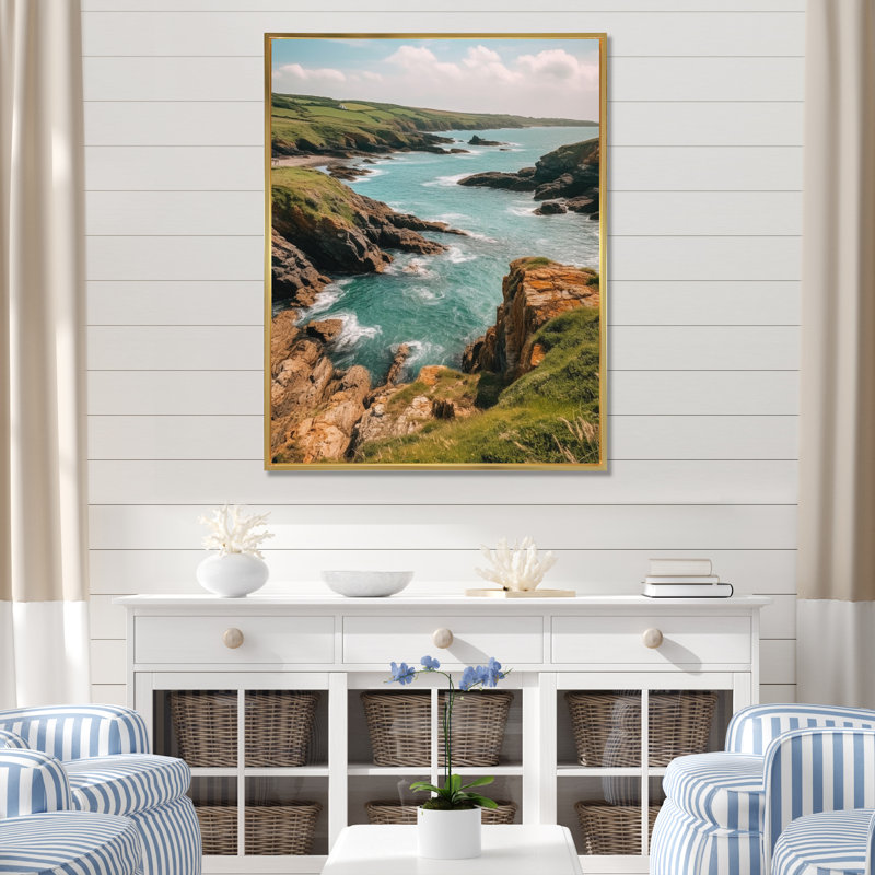 Coastal Horizons VI - Impression, H 44 po x l 34 po x P 1,5 po, Cadre flottant doré