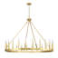 Lustre en roue de chariot à lumière variable à 24 lumières Adriana-586075663