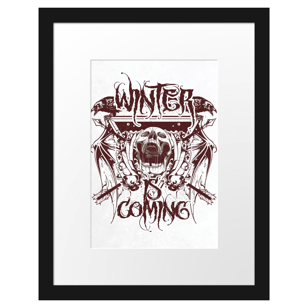 Gerahmtes Poster Winter is Coming Light