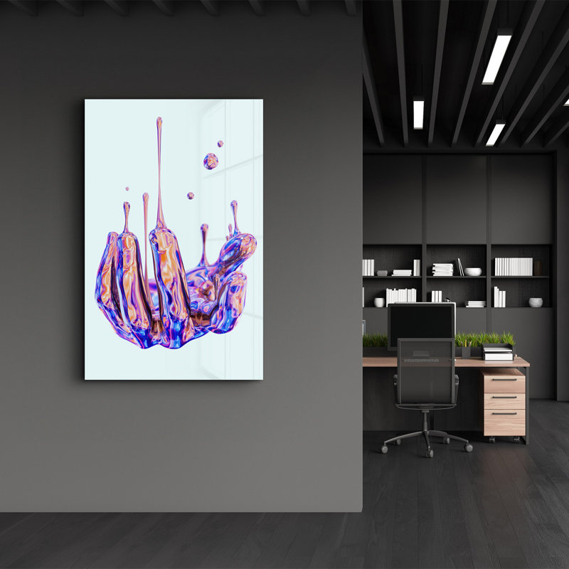 Elegant Tempered Glass Wall Art Painting, 18.1 x 28.3 inches | 100% Tempered Glass, Thickness: 0.16 inches | UV Printed for Vibrant Colors & Durability | Perfect for Home Decor & Modern Aesthetics