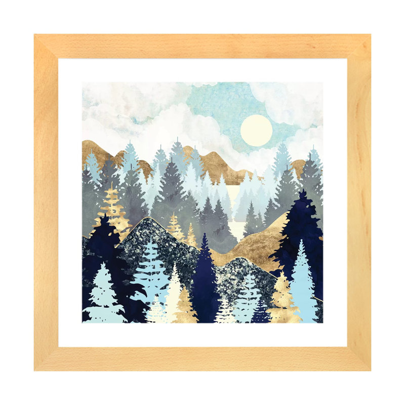 Forêt - impression, Cadre papier naturel, H 24 po x l 24 po x p 1 po