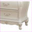 Table de chevet Chantelle blanc perle avec plateau en granite Chantelle 2 tiroirs