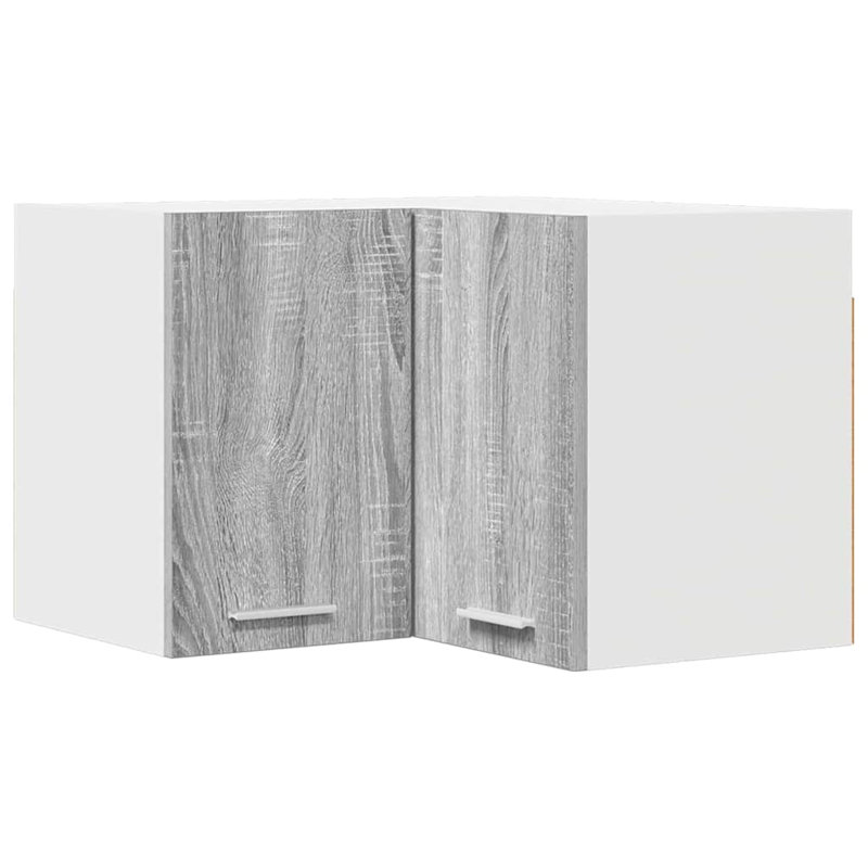 Vidaxl Hanging Cabinet Riga White 57 X 57 X 40 Cm Engineered Wood, Grey Sonoma/White