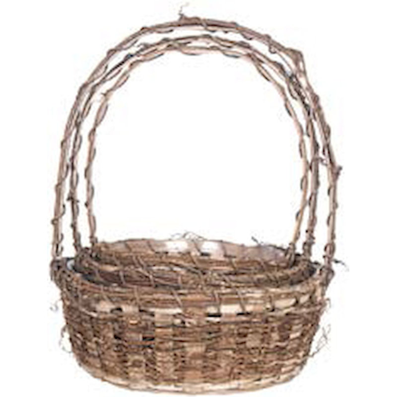 Ensemble de 3 paniers ronds en osier