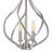 Alloy Ribbons 3-Light Candle-Style Dimmable Chandelier