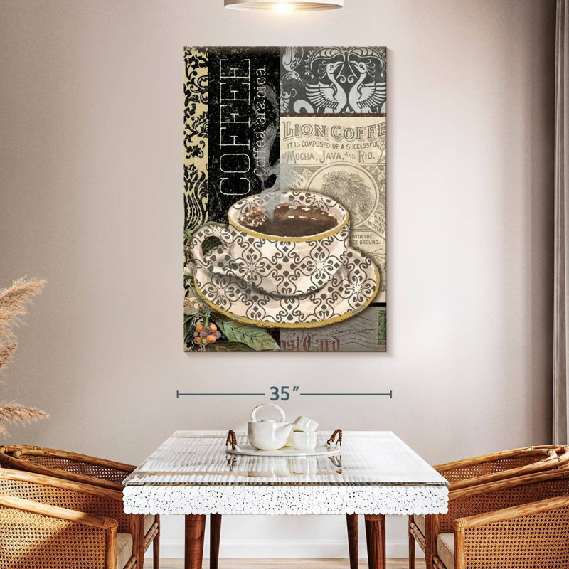 Yarlin Lion Coffee II, 51" H x 34" W