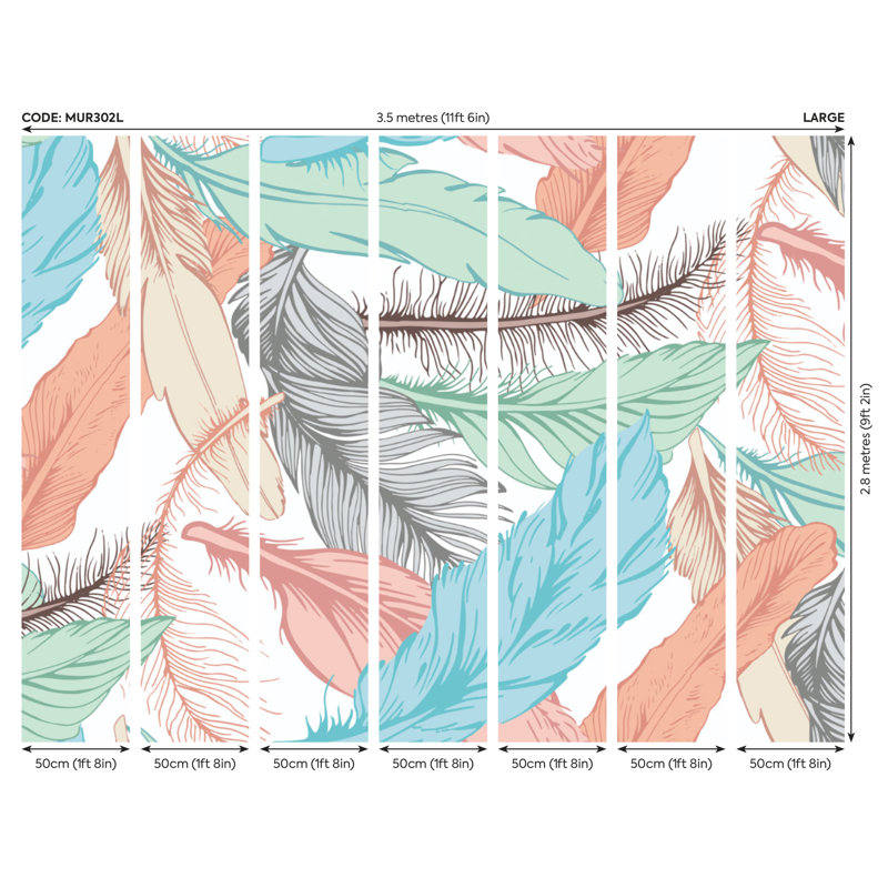 Lindy Matte Wall Mural, 280cm L x 350cm W