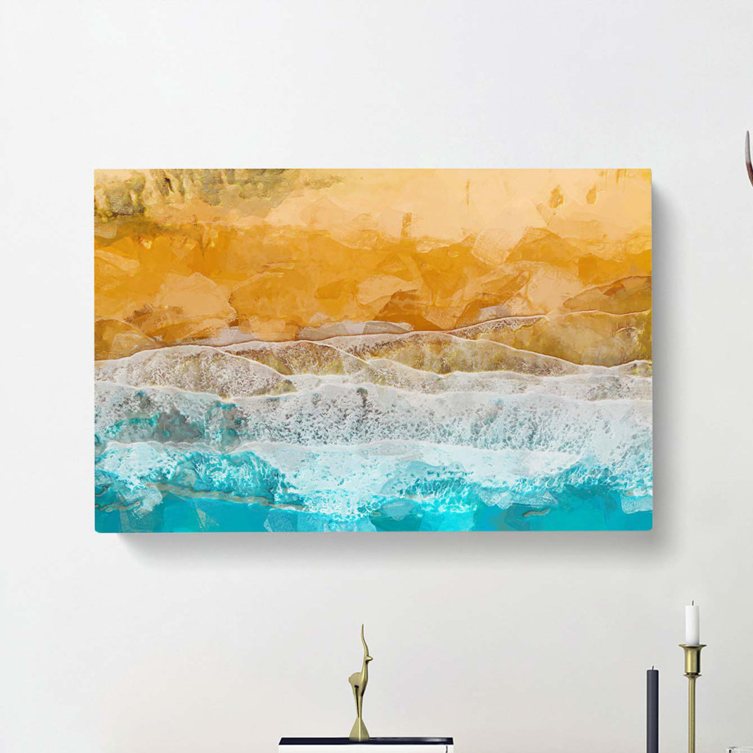 Beach in the Canary Islands Spain in Abstract - Wrapped Canvas